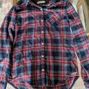 Girls Abercrombie kids flannel shirt